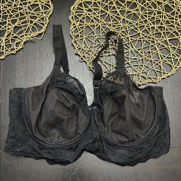 NWOT Elomi Women's Charley Bralette Plunge Neckline Stretch Lace - Picture 4 of 6